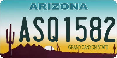 AZ license plate ASQ1582