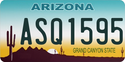 AZ license plate ASQ1595