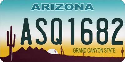 AZ license plate ASQ1682