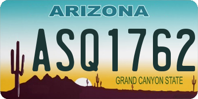 AZ license plate ASQ1762