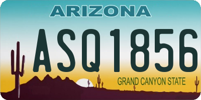 AZ license plate ASQ1856