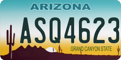 AZ license plate ASQ4623