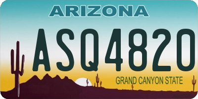 AZ license plate ASQ4820