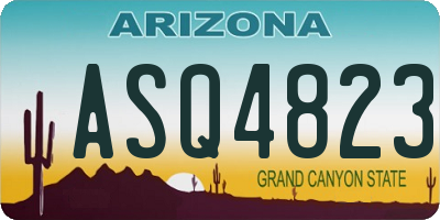AZ license plate ASQ4823