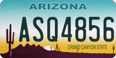 AZ license plate ASQ4856