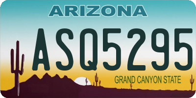AZ license plate ASQ5295