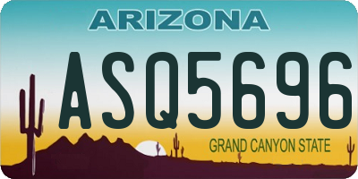 AZ license plate ASQ5696