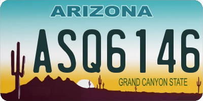 AZ license plate ASQ6146