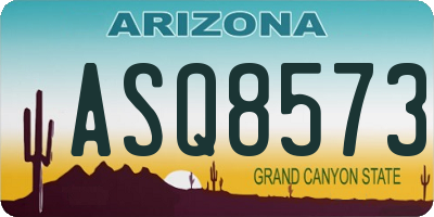 AZ license plate ASQ8573