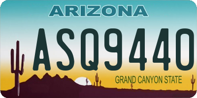 AZ license plate ASQ9440