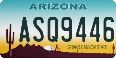 AZ license plate ASQ9446