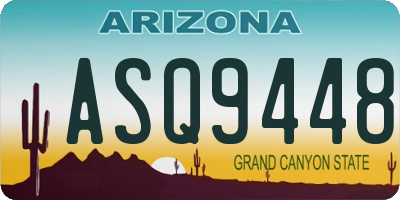 AZ license plate ASQ9448