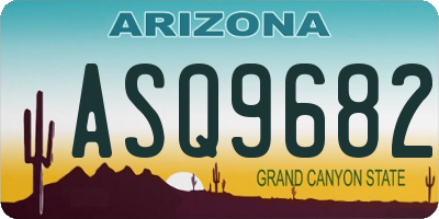 AZ license plate ASQ9682