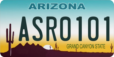AZ license plate ASR0101