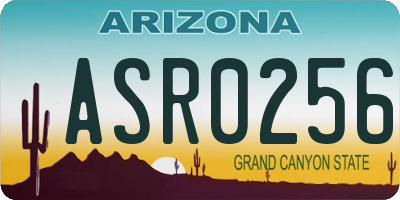 AZ license plate ASR0256