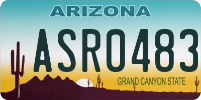 AZ license plate ASR0483
