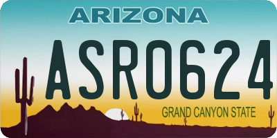 AZ license plate ASR0624