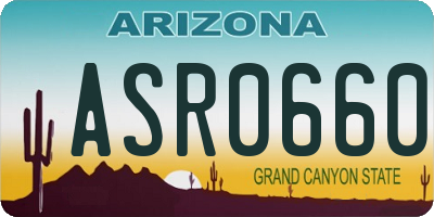 AZ license plate ASR0660