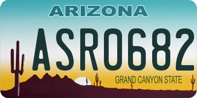 AZ license plate ASR0682