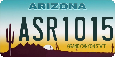 AZ license plate ASR1015