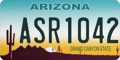 AZ license plate ASR1042