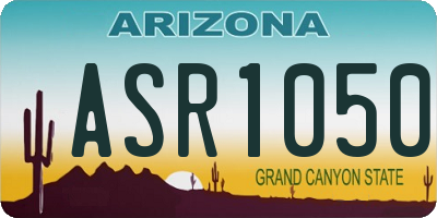 AZ license plate ASR1050