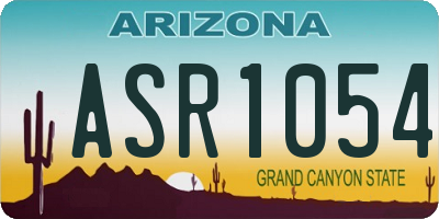 AZ license plate ASR1054