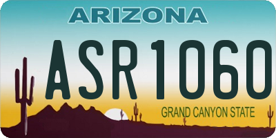 AZ license plate ASR1060