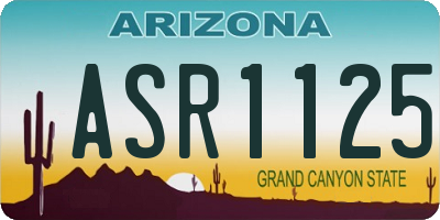 AZ license plate ASR1125