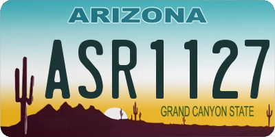 AZ license plate ASR1127