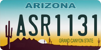 AZ license plate ASR1131
