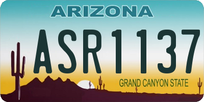 AZ license plate ASR1137