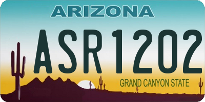 AZ license plate ASR1202