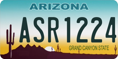 AZ license plate ASR1224