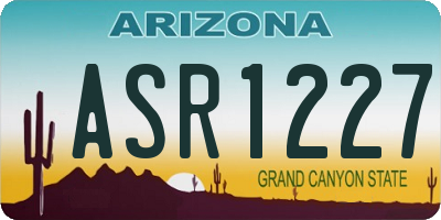 AZ license plate ASR1227