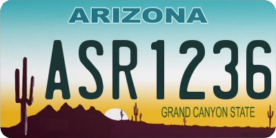 AZ license plate ASR1236