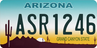 AZ license plate ASR1246