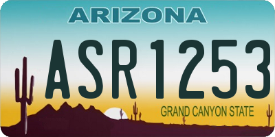 AZ license plate ASR1253