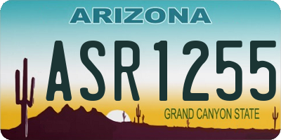AZ license plate ASR1255