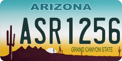 AZ license plate ASR1256
