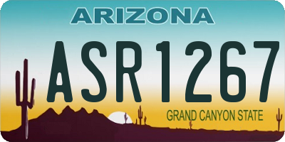 AZ license plate ASR1267