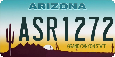 AZ license plate ASR1272