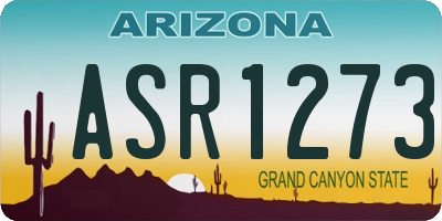 AZ license plate ASR1273