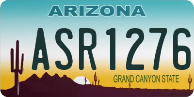 AZ license plate ASR1276