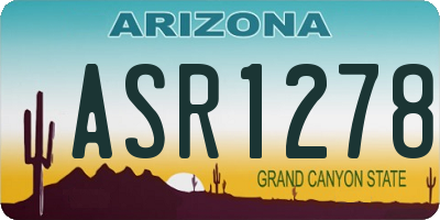 AZ license plate ASR1278