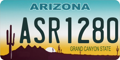 AZ license plate ASR1280