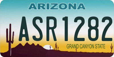AZ license plate ASR1282