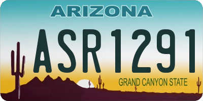 AZ license plate ASR1291