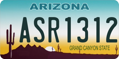 AZ license plate ASR1312