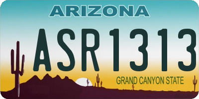 AZ license plate ASR1313